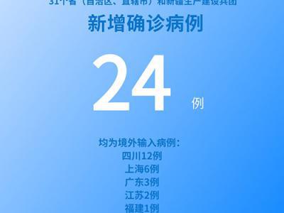 國(guó)家衛(wèi)健委：6月22日新增新冠肺炎確診病例24例均為境外輸入病例