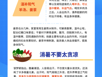 三伏天怎么吃能養(yǎng)生?清補(bǔ)為主、吃面食更營(yíng)養(yǎng)、少喝飲料
