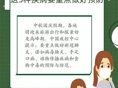 健康過雙節(jié)中疾控提示這5種疾病要重點做好預(yù)防