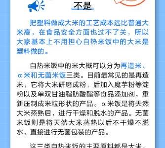 自熱米飯是塑料嗎?