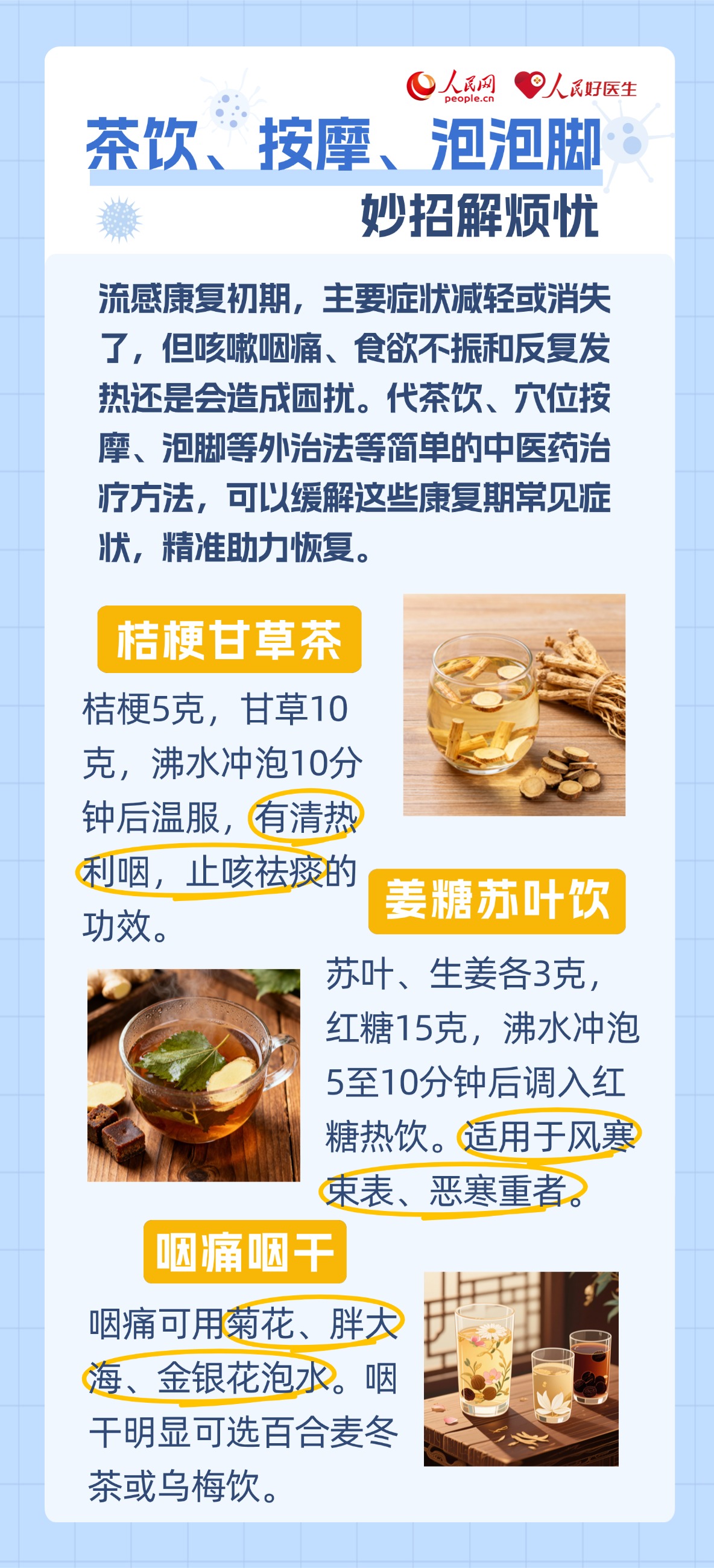 流感康復(fù)期，這份中醫(yī)養(yǎng)護指南請查收