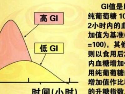 各種不同的食物的升糖指數差異值