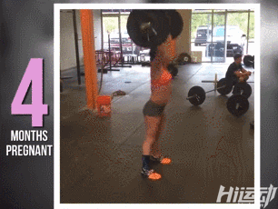 預產期還有5天，她還在健身房硬拉！