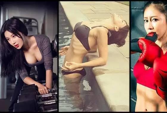 健身的妹子身材就是火辣 超級耐看