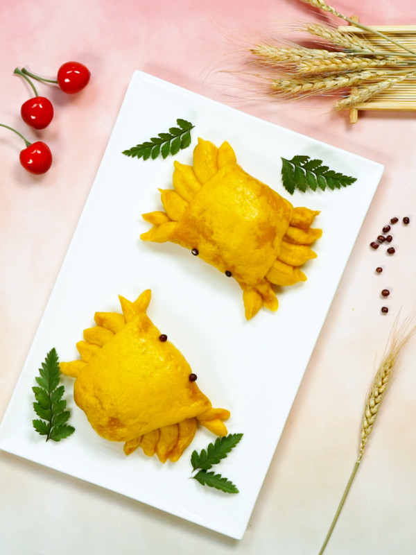 螃蟹南瓜包的做法-甜味蒸菜譜-易網健康養生網 螃蟹南瓜包的做法-甜味蒸菜譜