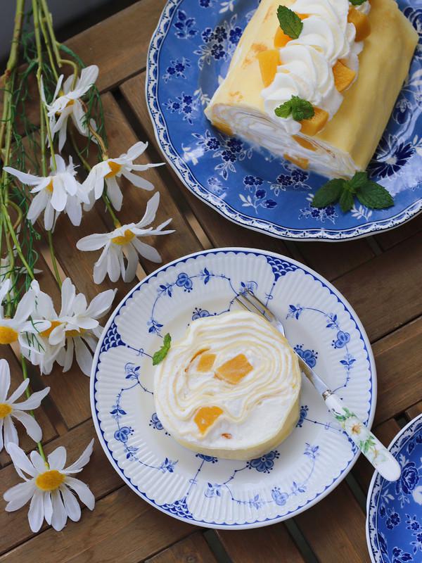 黃桃千層蛋糕卷的做法-甜味烘焙菜譜-易網健康養生網 黃桃千層蛋糕卷的做法-甜味烘焙菜譜