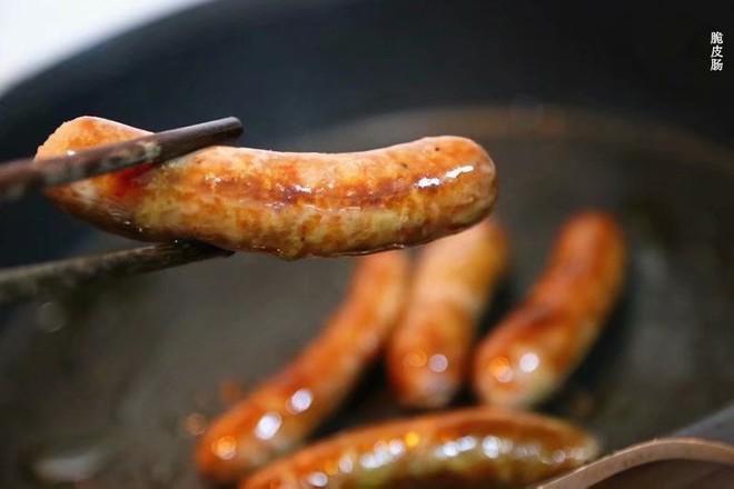 自制脆皮腸的做法-家常味煎菜譜
