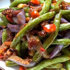 豆角炒茄子的做法-咸鮮味炒菜譜