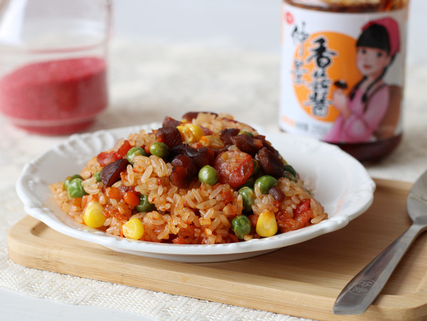 愛心炒飯#早餐#的做法-家常味炒菜譜