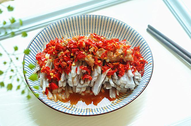 剁椒肉末蒸芋頭的做法-家常味蒸菜譜