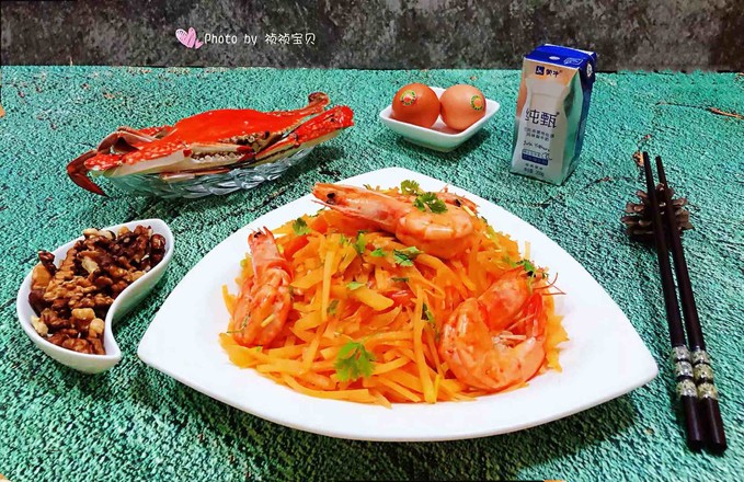 海蝦炒土豆絲的做法-咸鮮味炒菜譜-易網健康養生網 海蝦炒土豆絲的做法-咸鮮味炒菜譜