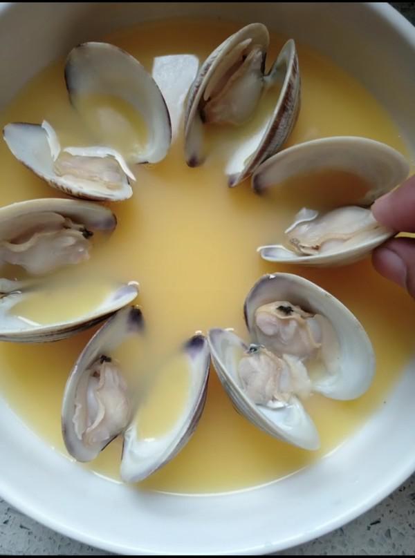 《海貝雞蛋羹》的做法-咸鮮味蒸菜譜