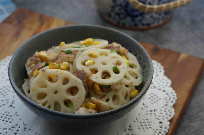 玉米粒炒蓮藕的做法-家常味炒菜譜