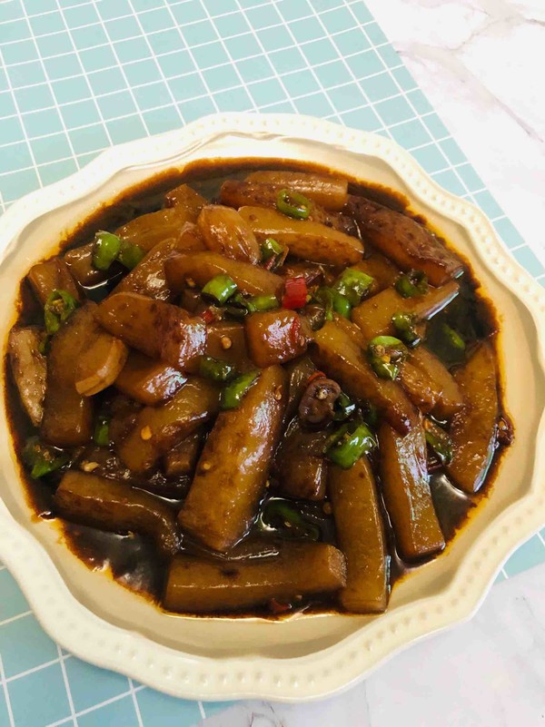 紅燒魔芋的做法-咸鮮味燒菜譜