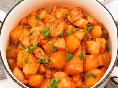 醬香土豆雞肉的做法-醬香味炒菜譜