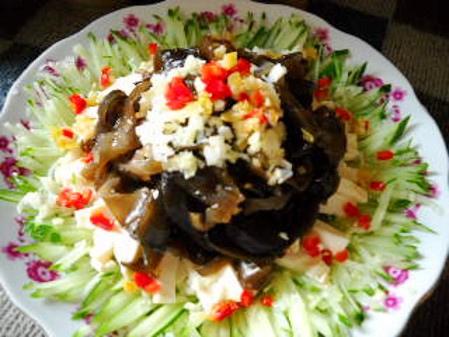 黃瓜木耳拌豆花的做法-酸辣味拌菜譜-易網健康養生網 黃瓜木耳拌豆花的做法-酸辣味拌菜譜