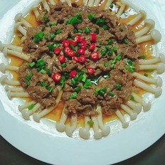 《白玉菇蒸牛肉》的做法-家常味蒸菜譜