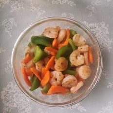 蝦仁炒時(shí)蔬的做法-家常味炒菜譜