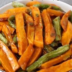 土豆條燒豆角的做法-咸鮮味炒菜譜