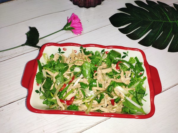 油茶籽油拌雞絲的做法-麻辣味拌菜譜