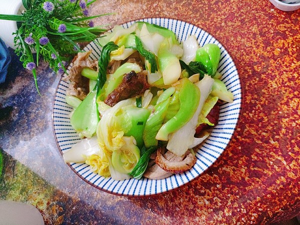 雜蔬炒燒鴨的做法-家常味炒菜譜