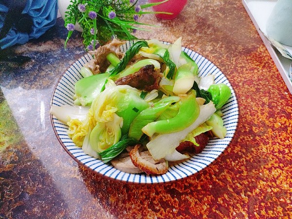 雜蔬炒燒鴨的做法-家常味炒菜譜