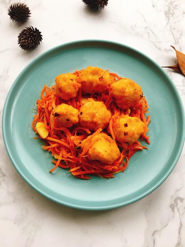 胡蘿卜炒肉丸的做法-咸鮮味炒菜譜