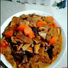 香菇燒牛肉的做法-家常味燒菜譜