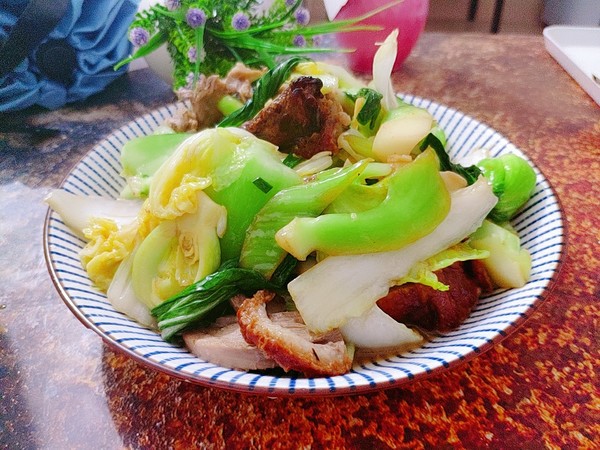 雜蔬炒燒鴨的做法-家常味炒菜譜