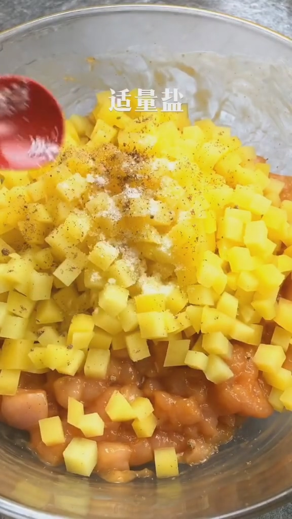 土豆雞肉烙的做法-咸鮮味煎菜譜