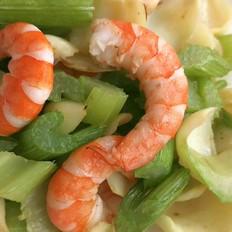 西芹百合炒蝦仁的做法-家常味炒菜譜