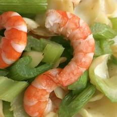 西芹百合炒蝦仁的做法-家常味炒菜譜