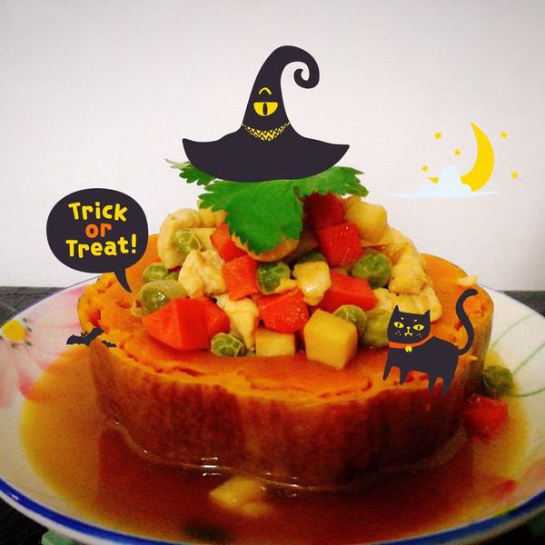 雞丁南瓜盅的做法-其它口味蒸菜譜