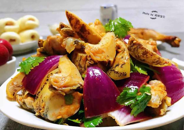 圓蔥拌假鮑魚的做法-酸辣味拌菜譜