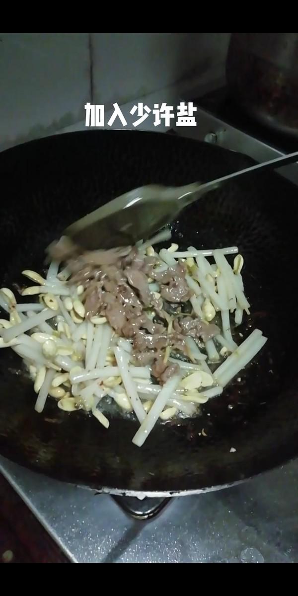 牛肉炒花生芽的做法-咸鮮味炒菜譜