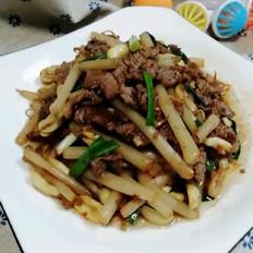 牛肉炒花生芽的做法-咸鮮味炒菜譜