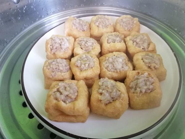 油豆腐釀肉的做法-家常味蒸菜譜