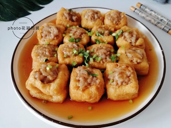 油豆腐釀肉的做法-家常味蒸菜譜
