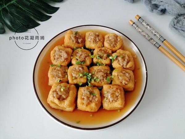 油豆腐釀肉的做法-家常味蒸菜譜