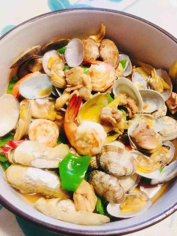 海鮮蝦炒雞的做法-咸鮮味炒菜譜