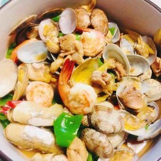 海鮮蝦炒雞的做法-咸鮮味炒菜譜