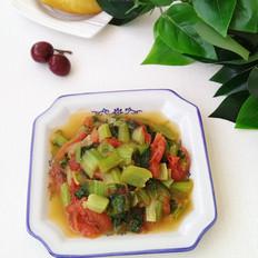 西紅柿炒小白菜的做法-家常味炒菜譜