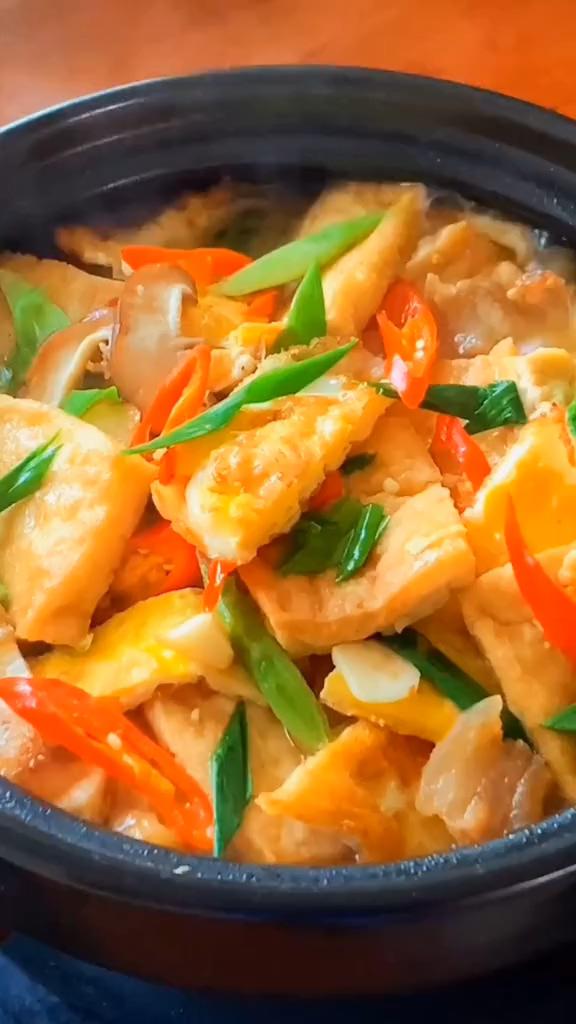 鮮香豆腐煲的做法-咸鮮味燉菜譜