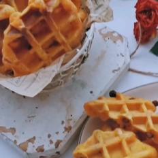 南瓜蜜豆華夫餅的做法-甜味烘焙菜譜