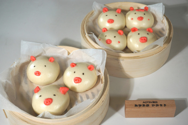 胖嘟嘟的小豬奶黃包的做法-甜味蒸菜譜-易網健康養生網 胖嘟嘟的小豬奶黃包的做法-甜味蒸菜譜