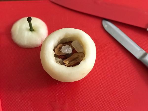 冰糖蒸雪梨的做法-甜味蒸菜譜