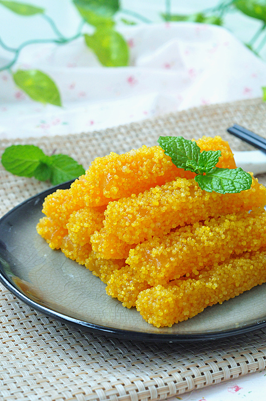 小米紅薯條的做法-甜味蒸菜譜