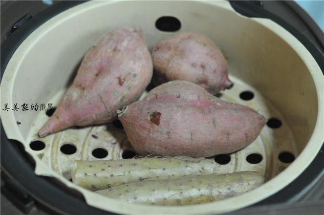 紅薯山藥餅的做法-家常味蒸菜譜