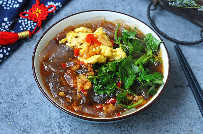 紅薯粉皮的做法-香辣味燒菜譜