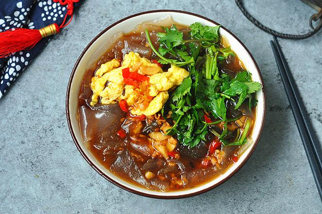 紅薯粉皮的做法-香辣味燒菜譜